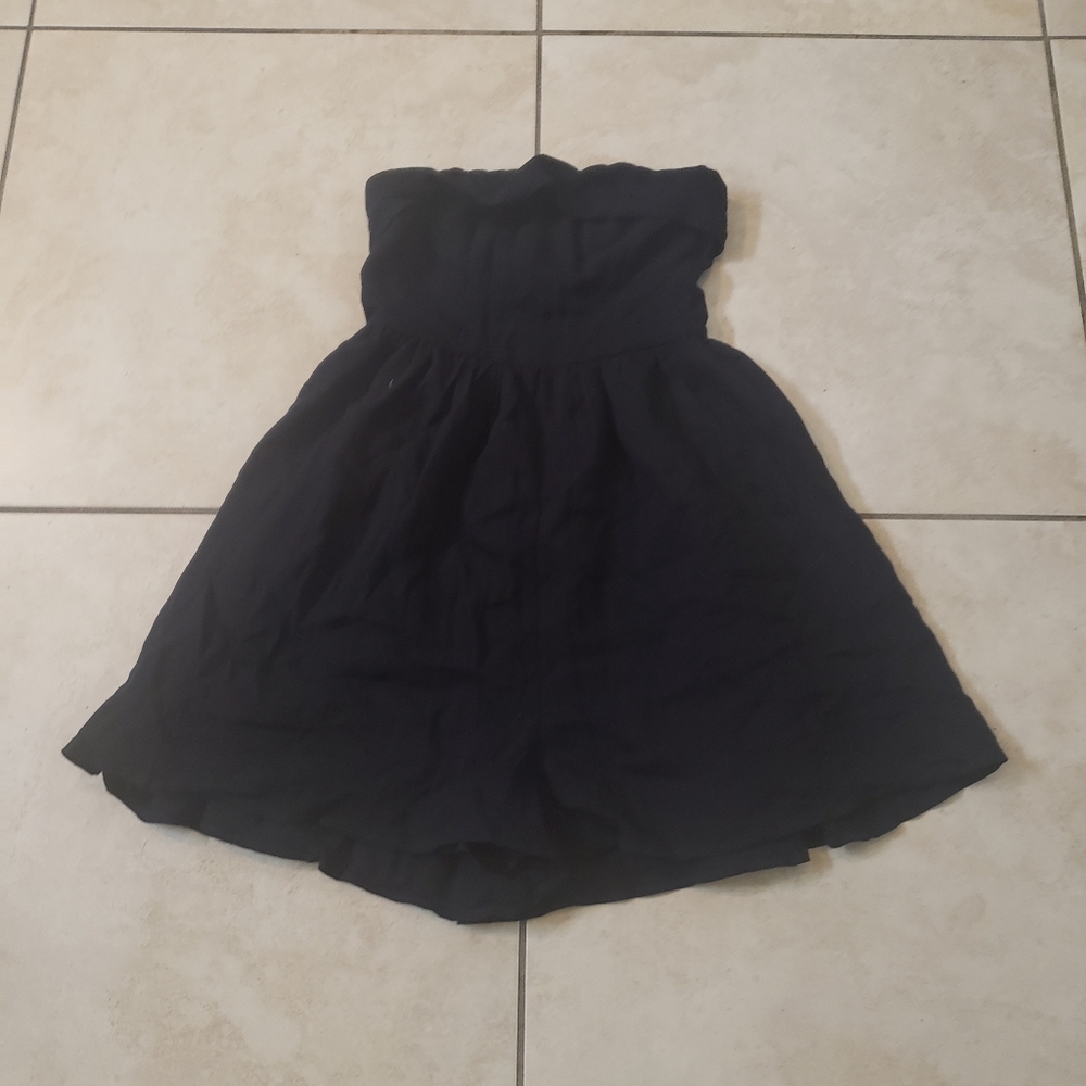 Princess Polly BEAU STRAPLESS ROMPER BLACK used size 2
